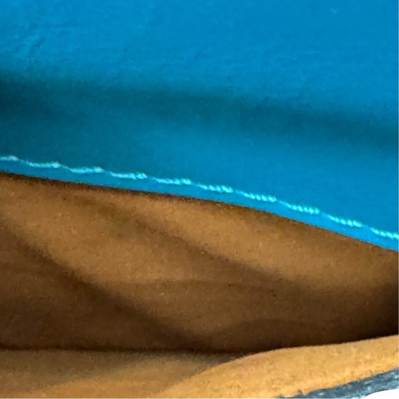 Patricia Nash VEOLIA Pearl Handle Turquoise Leather Crossbody - Picture 8 of 10